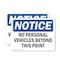 Signmission No Personal Vehicles Beyond This Point OSHA Notice Sign, Vinyl Decal, 14in W x 10in L, 2PK OS-2PACK-NS-D-1014-L-14740 - alternate 1